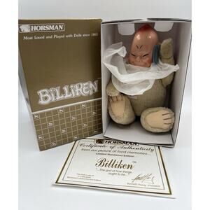 Billiken Jointed Horsman Doll Good Luck Bear NEW in Original Box COA